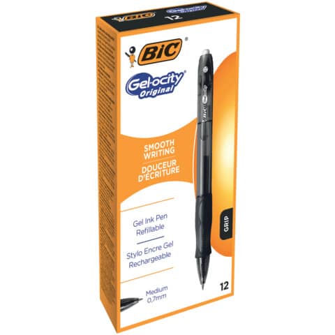 Penna gel a scatto BIC Gel-ocity 0,7 mm nero 829157